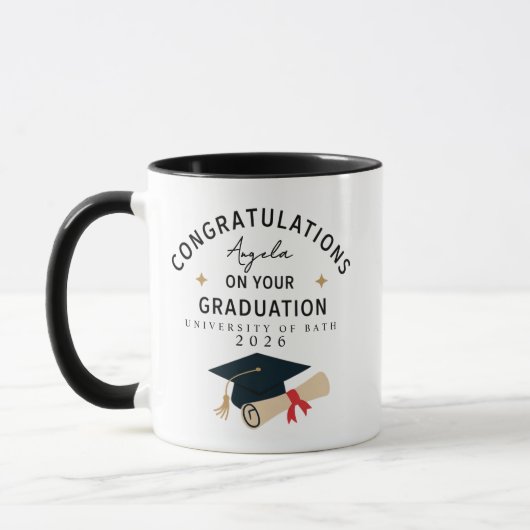 Gefeliciteerd Afstuderen Naam Universiteit Jaar Mok (Links)