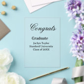 Gefeliciteerd afstuderen naam universiteit naam kl acryl uitnodigingen (Insitu (Huwelijk))