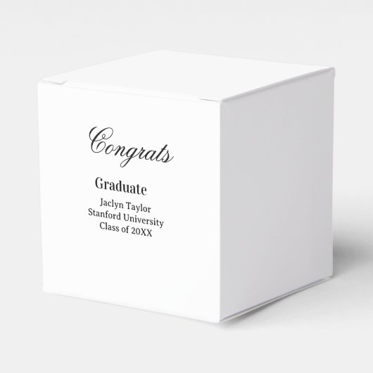 Gefeliciteerd afstuderen naam universiteit naam kl bedankdoosjes (Voorkant Zijde)