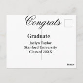 Gefeliciteerd afstuderen naam universiteit naam kl briefkaart (Achterkant)
