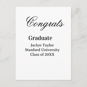 Gefeliciteerd afstuderen naam universiteit naam kl briefkaart