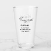 Gefeliciteerd afstuderen naam universiteit naam kl glas (Achterkant)