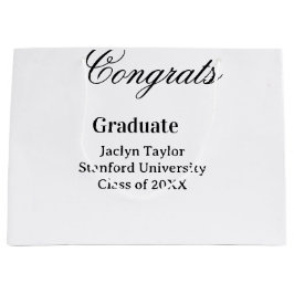 Gefeliciteerd afstuderen naam universiteit naam kl groot cadeauzakje