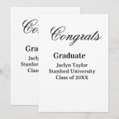 Gefeliciteerd afstuderen naam universiteit naam kl kaart (Voorkant / Achterkant)