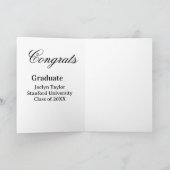 Gefeliciteerd afstuderen naam universiteit naam kl kaart (Binnen)