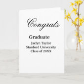 Gefeliciteerd afstuderen naam universiteit naam kl kaart (Gele Bloem)