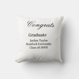 Gefeliciteerd afstuderen naam universiteit naam kl kussen