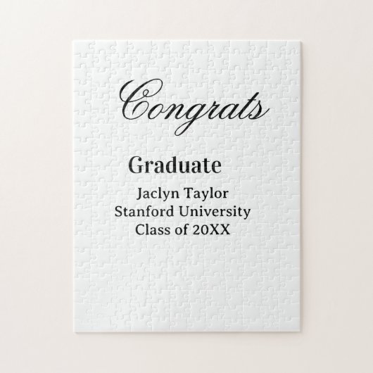 Gefeliciteerd afstuderen naam universiteit naam kl legpuzzel (Verticaal)