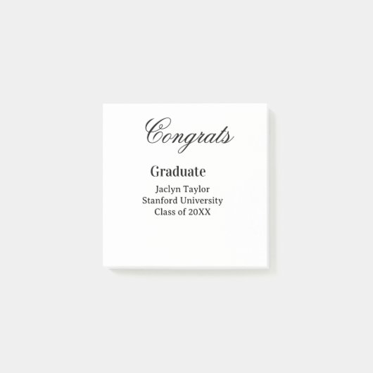 Gefeliciteerd afstuderen naam universiteit naam kl post-it® notes (Voorkant)