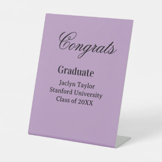 Gefeliciteerd afstuderen naam universiteit naam kl reclamebord met voetstuk