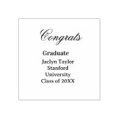 Gefeliciteerd afstuderen naam universiteit naam kl rubberstempel (Afrduk)