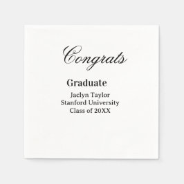 Gefeliciteerd afstuderen naam universiteit naam kl servet