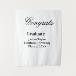 Gefeliciteerd afstuderen naam universiteit naam kl wandkleed