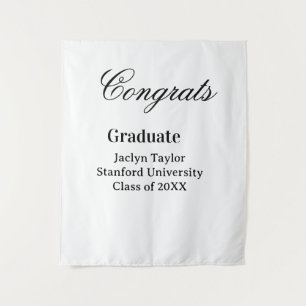 Gefeliciteerd afstuderen naam universiteit naam kl wandkleed