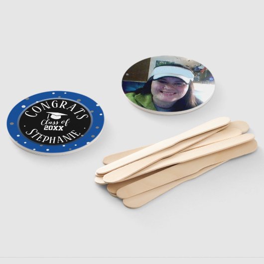 Gefeliciteerd Afstuderen Naam Vet Teksthandventila Handwaaier (Niet-gemonteerd)