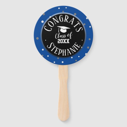 Gefeliciteerd Afstuderen Naam Vet Teksthandventila Handwaaier (Voorkant)