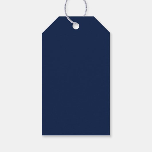 Gefeliciteerd Afstuderen Navy Blue Afstuderen Cadeaulabel (Achterkant)