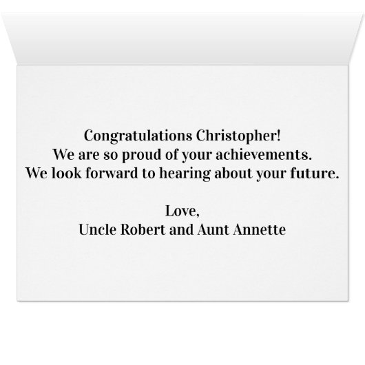 Gefeliciteerd Afstuderen nieuwe baan (Binenzijde Horizontaal (Onderkant))