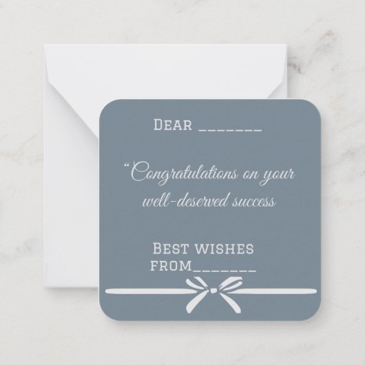 Gefeliciteerd Afstuderen Notitiekaartje (Achterkant)