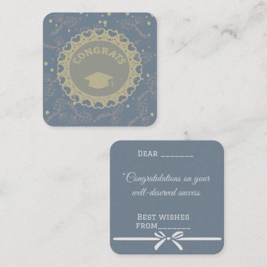 Gefeliciteerd Afstuderen Notitiekaartje (Voorkant / Achterkant)