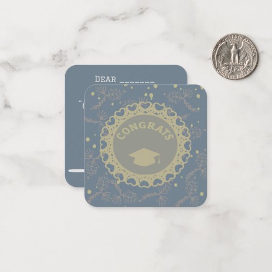 Gefeliciteerd Afstuderen Notitiekaartje (Voorkant / Achterkant in situ)
