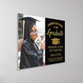 Gefeliciteerd Afstuderen One Photo Black & Real Folie Afdrukken (Laagn)