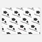 Gefeliciteerd, afstuderen op aangepaste naam inpakpapier vel (Voorkant 2)