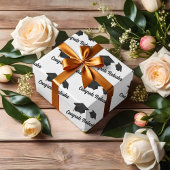 Gefeliciteerd, afstuderen op aangepaste naam inpakpapier vel