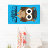 Gefeliciteerd Afstuderen | Owl in Pet Spandoek (Insitu)