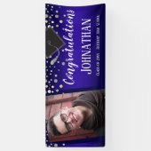 Gefeliciteerd Afstuderen Paars Spandoek (Verticaal)