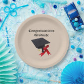 GEFELICITEERD AFSTUDEREN PAPIEREN BORDJE (Feest)