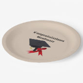 GEFELICITEERD AFSTUDEREN PAPIEREN BORDJE (Gekanteld)