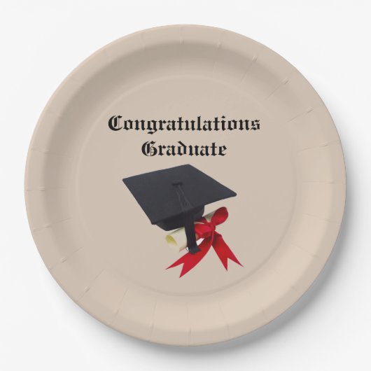 GEFELICITEERD AFSTUDEREN PAPIEREN BORDJE (Voorkant)