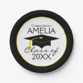 Gefeliciteerd Afstuderen Papieren Bordje (Voorkant)