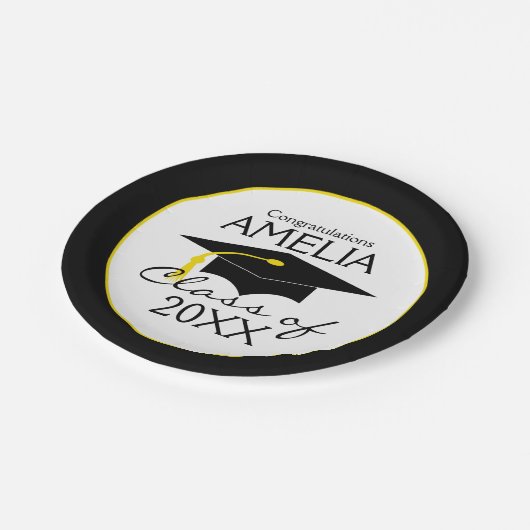 Gefeliciteerd Afstuderen Papieren Bordje (Gekanteld)