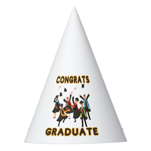 Gefeliciteerd Afstuderen Party Pet Feesthoedjes (Voorkant)