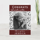 Gefeliciteerd Afstuderen Patroon Foto Afstuderen Kaart (Voorkant)