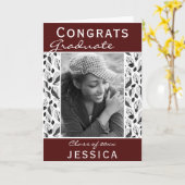 Gefeliciteerd Afstuderen Patroon Foto Afstuderen Kaart (Gele Bloem)