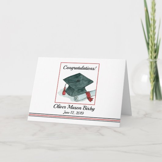 Gefeliciteerd Afstuderen Pet Diploma Aangepaste na Kaart (Voorkant)