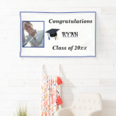 Gefeliciteerd Afstuderen Pet Diploma Foto Spandoek (Insitu)