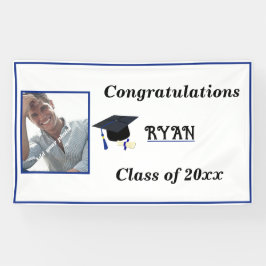 Gefeliciteerd Afstuderen Pet Diploma Foto Spandoek