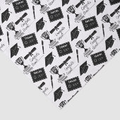 Gefeliciteerd Afstuderen Pet en Diploma Collage Tissuepapier (Detail)