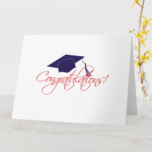 Gefeliciteerd afstuderen pet kaart (Gele Bloem)