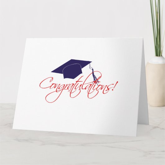 Gefeliciteerd afstuderen pet kaart (Voorkant)