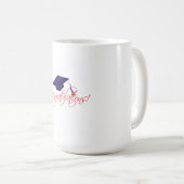 Gefeliciteerd afstuderen pet koffie Mok (Voorkant rechts)