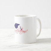 Gefeliciteerd afstuderen pet koffiemok (Voorkant rechts)