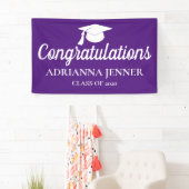 Gefeliciteerd Afstuderen Pet | Manuscript | Paars Spandoek (Insitu)