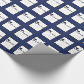 Gefeliciteerd Afstuderen, Pet, Tassel, Blue, Gold Cadeaupapier (Hoek)