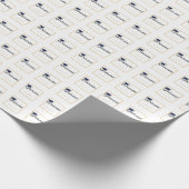 Gefeliciteerd Afstuderen, Pet, Tassel, Blue, Gold Cadeaupapier (Hoek)