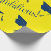 Gefeliciteerd afstuderen pet Verpakking papier (Hoek)